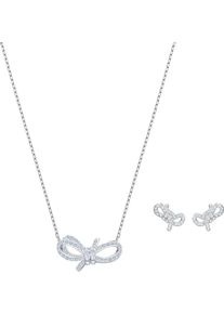 Swarovski, Damen Schmuckset 'Lifelong Bow 5470594', Azur / Silber
