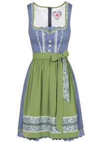 Spieth & Wensky SPIETH & WENSKY, Damen Dirndl 'Gelja' 55 cm, Hellblau / Hellgrün