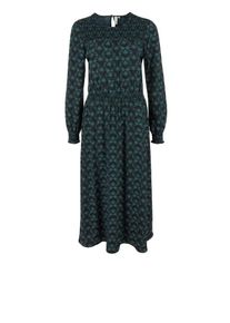 Q/S Designed By, Damen Kleid, Smaragd / Schwarz