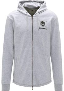 TUFFSKULL, Herren Sweatjacke, Graumeliert / Schwarz