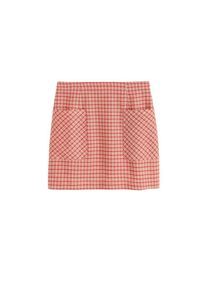 Mango, Damen Rock 'Loli', Beige / Rot / Pastellrot