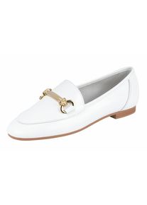 Heine, Damen Slipper, Gold / Weiß