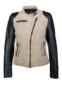 Maze, Damen Jacke 'Pensacola', Beige / Schwarz