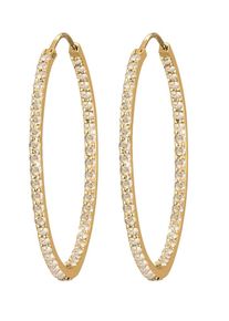 Elli Premium, Damen Ohrringe 'Kristall', Gold / Weiß