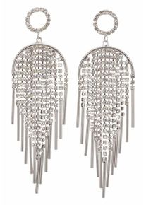 J. JAYZ, Damen Ohrstecker, Silber / Transparent