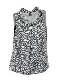 Heine, Damen Blusentop, Schwarz / Weiß