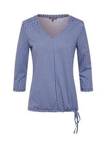 Street One, Damen Shirt, Blau / Nachtblau / Weiß
