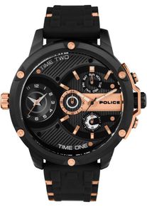 Police, Herren Uhr 'LEADER PL15049JSB.02P', Bronze / Schwarz / Weiß