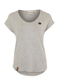 Naketano, Damen Shirt 'Falscher Smiley', Graumeliert