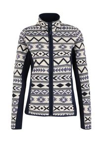 Jack Wolfskin, Damen Fleecejacke 'Hazelton Flex Jacke', Dunkelblau / Wei&szlig;