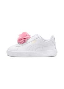Puma, Mädchen Sneaker 'Basket Flower Pre-School', Rosa / Weiß