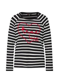 Street One, Damen Shirt, Hellrot / Schwarz / Weiß