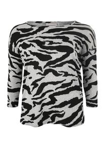 Only Carmakoma, Damen Shirt 'ALBA', Graumeliert / Schwarz