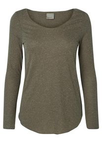Véro Moda VERO MODA, Damen Oberteil mit langen Ärmeln Basic, Khaki