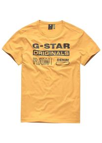 G-Star Raw, Herren Shirt 'Swando', Safran / Schwarz