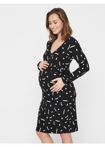 MAMALICIOUS, Damen Kleid, Schwarz / Weiß