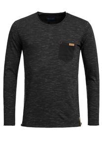 INDICODE JEANS, Herren Lanarmshirt ' Bakersfield ', Schwarz