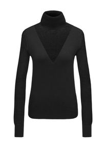 Apart, Damen Rollkragenpullover mit Rippenb&uuml;ndchen, Schwarz