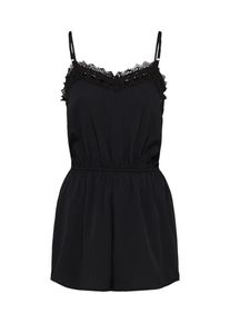 boohoo, Damen Jumpsuit 'CLAIRE CROCHET TRIM OPEN STRAPPY PLAYSUIT', Schwarz