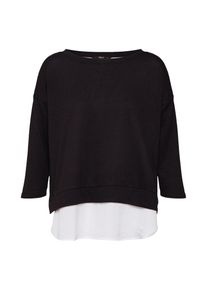 Only, Damen Pullover 'onlELLA 3/4 TOP JRS', Schwarz / Wei&szlig;