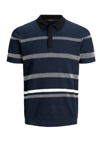 Jack & Jones JACK & JONES, Herren Poloshirt, Navy / Wei&szlig;