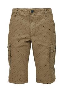 s.Oliver RED LABEL, Herren Chino Bermudas, Brokat / Dunkelbraun