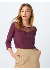 Only, Damen Bluse 'onlSONNY 3/4 TOP WVN', Weinrot