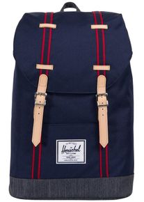 HERSCHEL, Damen Rucksack 'Retreat Offset', Dunkelblau / Pastellorange / Rot