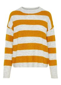 Véro Moda VERO MODA, Damen Pullover, Hellgrau / Orangemeliert