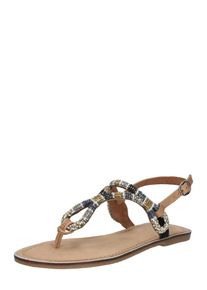 Bullboxer, Damen Sandalen, Hellbraun / Gold / Platin