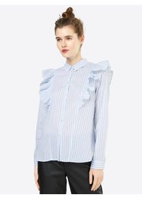 Noisy may, Damen Bluse, Hellblau / Weiß