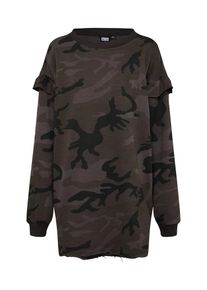 Urban Classics, Damen Pullover Kleid, Khaki / Schwarz