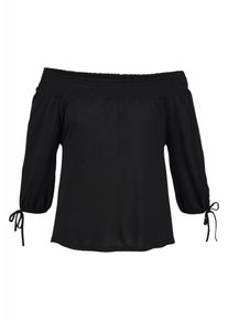 Lascana, Damen Strandshirt, Schwarz