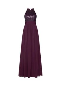 STAR NIGHT, Damen Abendkleid 'long dress (american cut) chiffon & sequins', Aubergine