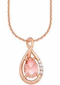 Amor, Damen Kette mit Anhänger 'Tropfen', Rosegold / Rosé