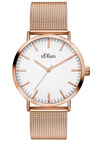 s.Oliver RED LABEL, Damen Uhr 'SO-3146-MQ', Bronze / Schwarz / Weiß