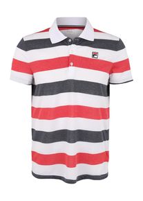 Fila, Herren Gestreiftes Poloshirt 'Fabrice', Blau / Rot / Weinrot