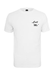 Mister Tee, Herren Shirt 'Call Me', Wei&szlig;