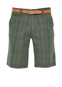 s.Oliver RED LABEL, Herren Chino-Bermuda, Nachtblau / Grasgr&uuml;n