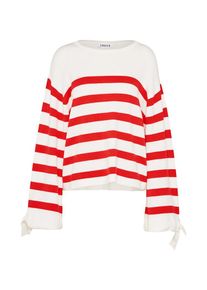 EDITED, Damen Jumper 'Janika', Rot / Wei&szlig;