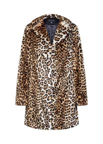 Dorothy Perkins, Damen Jacke 'LEOPARD FUR CROMBIE', Beige / Braun