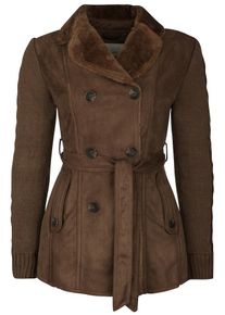Roosevelt, Damen Kurzmantel mit abnehmbarem G&uuml;rtel, Braun