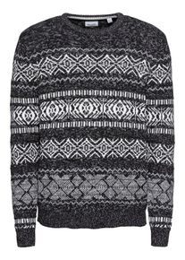 Only & Sons Only & Sons, Herren Pullover 'onsOMAS CREW NECK KNIT', Schwarz / Weiß