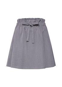 Vila, Damen Rock 'VIPINSTRIPE HW SKIRT', Grau / Weiß