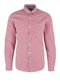 s.Oliver RED LABEL, Herren Hemd, Dunkelgrau / Pastellrot / Weiß