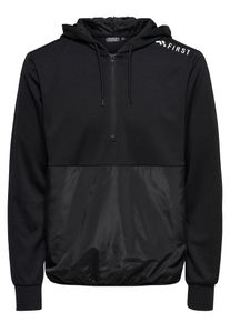 FIRST, Herren Detailreiches Sweatshirt, Schwarz