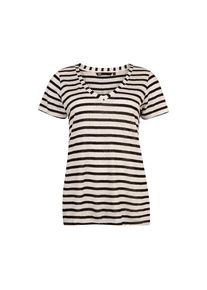 WE Fashion, Damen T-Shirt, Schwarz / Weiß