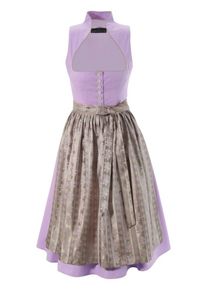 BERWIN & WOLFF BERWIN & WOLFF, Damen Dirndl midi mit Bluranken, Silbergrau / Flieder