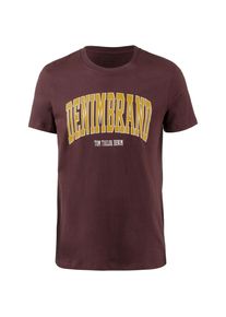 Tom Tailor, Herren T-Shirt, Goldgelb / Bordeaux