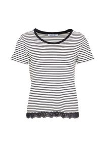 ABOUT YOU, Damen T-Shirt 'Cecile', Schwarz / Weiß
